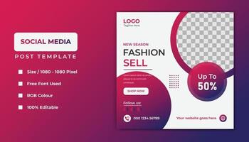 mode social media sjabloon banner ontwerp. vector