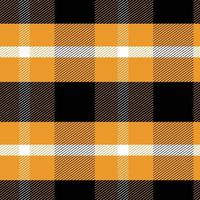 tartan naadloze patroon geruite vector met oranje en zwart voor afdrukken, behang, textiel, jute, tafelkleed, geruite achtergrond.