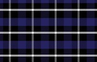 naadloze geruit patroon achtergrond blauwe plaid, zwart-wit, tartan flanel shirt vector design om af te drukken, behang, kledingstuk, textiel