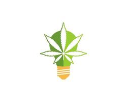 eenvoudige lamp met cannabis erin vector