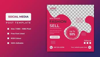 mode social media sjabloon banner ontwerp. vector