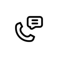 telefoongesprek pictogram ontwerp vector symbool telefoon, oproep, praten, bel, bericht