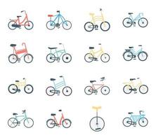 trendy fietselementen vector