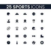 25 sportpictogrammen. sport set pakket. sport collectie van iconen. vector