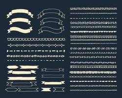 verschillende handgeschreven deco vormen elementen. tekens en symbolen van handgeschreven decovormen. vector