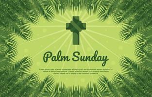 groene palmzondag achtergrond vector