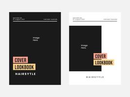 eenvoudig omslag-lookbook, geschikt voor een contentmarketingtool, tijdschrift vector