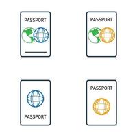 internationaal paspoort vectorpictogram - reizen, instappen, luchthaven, document vectorillustratie vector