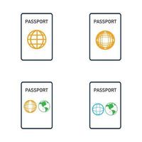 internationaal paspoort vectorpictogram - reizen, instappen, luchthaven, document vectorillustratie vector