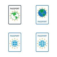 internationaal paspoort vectorpictogram - reizen, instappen, luchthaven, document vectorillustratie vector