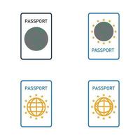 internationaal paspoort vectorpictogram - reizen, instappen, luchthaven, document vectorillustratie vector