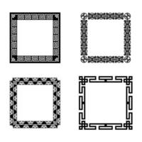 chinese oosterse framerand vector