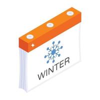 winterkalender en agenda vector