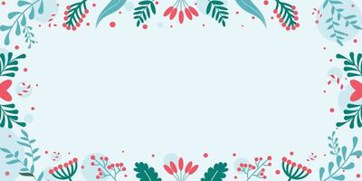 kerst bloemen achtergrond vector