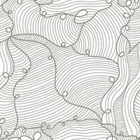 abstracte lijn getrokken vorm zwart-wit naadloos patroon vector