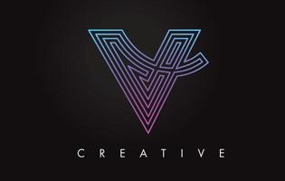 v brief ontwerp logo. letter v pictogram logo met moderne swoosh vector