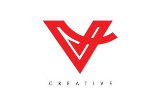 v brief ontwerp logo. letter v pictogram logo met moderne swoosh vector