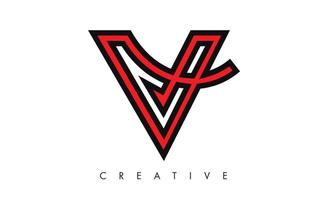 v brief ontwerp logo. letter v pictogram logo met moderne swoosh vector