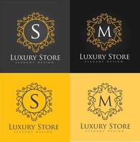 luxe logo letters vector