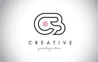 cb letter logo-ontwerp met creatieve moderne trendy typografie. vector
