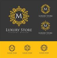 luxe logo letters vector
