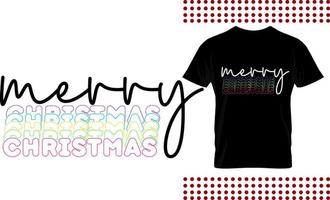 merry christmas retro ontwerp afdrukbaar. beste voor t-shirt, mok, kaart, poster vector