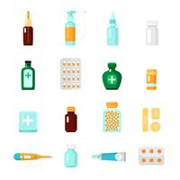 Medicatie Icon Set vector