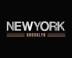 vectorillustratie van grafische brief. newyork brooklyn, perfect voor het ontwerpen van t-shirts, shirts, hoodies enz. vector