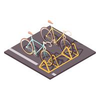 Fietsenstalling Concept vector