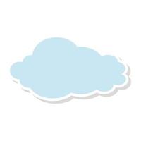 schattig wolk hemel geïsoleerd pictogram vector