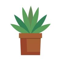 plant in huis pot geïsoleerde icon vector