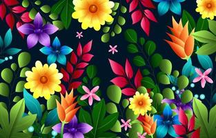 kleurrijke bloemenachtergrond vector