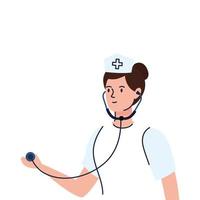 verpleegkundige professionele avatar karakter pictogram vector