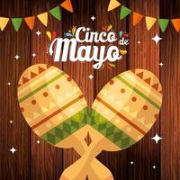 mexicaanse maracas van cinco de mayo vector design