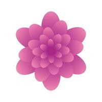 schattig bloem paars kleur geïsoleerd pictogram vector