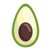 geïsoleerd avocado fruit vector ontwerp