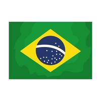 vlag van brazilië geïsoleerde icon vector