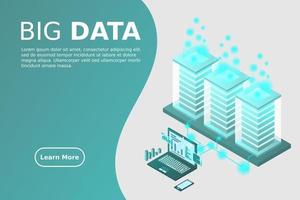 mainframe, powered server, geavanceerd technologisch concept, datacenter, cloudgegevensopslag vector