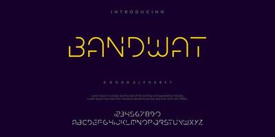 bandwat abstracte mode lettertype alfabet vector