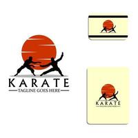 eenvoudig karate silhouet logo vector