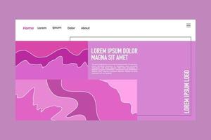 roze paarse rots landingspagina website sjabloon achtergrond vector