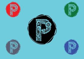 p brief logo en pictogram ontwerpsjabloon vector