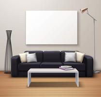 Modern interieur mockup realistische poster vector