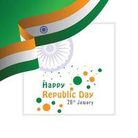 india republiek dag viering sjabloonontwerp vector
