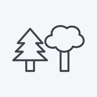 pictogram bomen - lijnstijl-eenvoudige illustratie, goed voor afdrukken, aankondigingen, enz vector