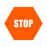 stopbord op witte achtergrond vector