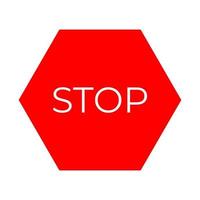 stopbord op witte achtergrond vector