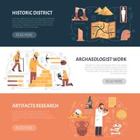 Archeologie Banners illustratie vector