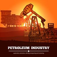 Petroleum Industrie Ontwerp Concept vector