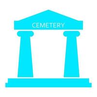begraafplaats op witte achtergrond vector